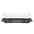 Extendable Bath Tub Drain Shelf Caddy Rack Shower Holder Rack Storage Tray Organizer