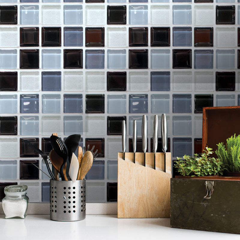 20x20cm 6Pcs Creative Tile Paste Wall Sticker Kitchen Bathroom Floor Decoration