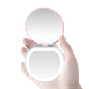 Travel Portable LED Light Mini Makeup Lighting Mirror Compact Pocket Foldable LED Mirrors