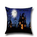 Halloween Pumpkin Bat Ghost Pattern Pillowcase Cotton Linen Throw Pillow Cushion Cover Seat Home