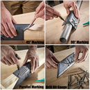 3D Mitre Bevel Angle Square Size Woodworking Measuring Tool With Gauge Ruler