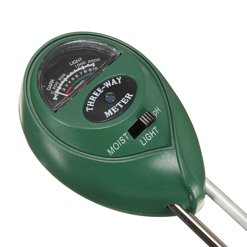 3 in1 PH Garden Soil Tester Professional LCD Temperature Moisture Sunlight Meter