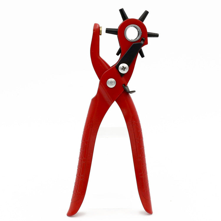 9'' Sewing Leather Belt Hole Puncher Pliers Hook Clamp 2/2.5/3/3.5/4/4.5MM Punch Size For Punching