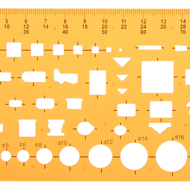 Architecture Plan Design Drawing Template KT Soft Plastifc Ruler Building Formwork Drafting Stencil