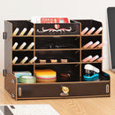 Creative Desk Stationery Box Rack Container Pencil Pen Holder Storage Multifunctional Home/Office Desktop Display DIY Organizer