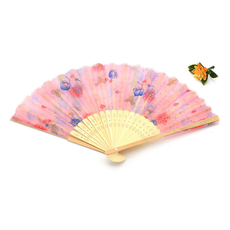 Chinese Style Dance Wedding Party Lace Silk Folding Hand Held Fan