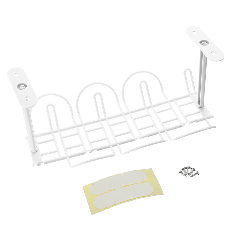 Under Desk Cable Management Tray Wire Cord Power Strip Adapter Organizer Shelf Bracket