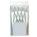 Fitline 10 psc Soft Hair Small Head Macarone Toothbrush Manual Toothbrush Soft Hair Toothbrush Beige & Green