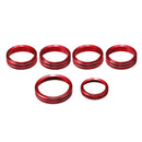 6Pcs Air Conditioner & Audio Switch Knob Car Decorative Ring Cover Trim For Ford F150 16-18