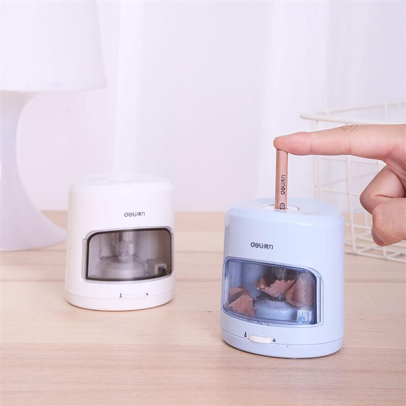XIAOMI Ecosystem Deli 0502 Electric Pencil Sharpener Home Office School Mechanical Pencil Sharpener Office School Stationery Supplies Gift for Kids Childrens