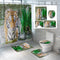 1.8M Bath Bathroom Decor Shower Curtain Set Tiger Lion Prints Polyester 12 Hook