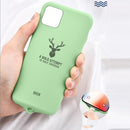 Bakeey Deer Pattern Shockproof Soft Rubber Liquid Silicone Protective Case for iPhone 11 6.1 inch