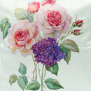 Imitation Silk Cushion Cover Green Leaf Flowers Waist Pillow Case Home Car Sofa Decor