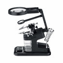 3X 4.5X 10 LEDs Soldering Iron Magnifier Welding Magnifying Glass Tool W/3 Boxes