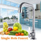 Stainless Steel Single Hole Faucet Kitchen Wash Basin Rotate Water Taps Mixer