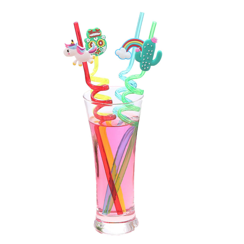 Honana Kitchen Drink Straw Cactus Cloud Owl Cartoon Styling Straw Birthday Party Restaurant Art Deco Sipper