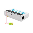 GSM Socket Switch Relay Remote Controlled 3 Ways Power Sockets Controller with Temperature Sensor