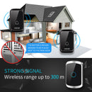 CACAZI A50 Wireless Music Doorbell Waterproof Battery 2 Button 1 Receiver Home Bell Wireless Ring Bell Chime