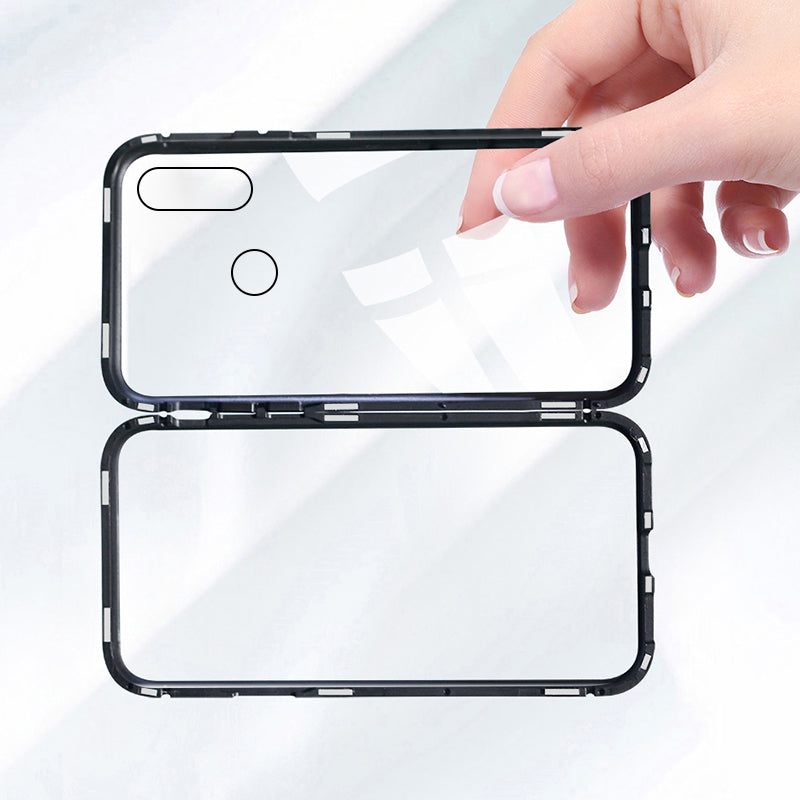 Bakeey Magnetic Adsorption Metal Tempered Glass Flip Protective Case+5D Tempered Glass Screen Protector For Xiaomi Redmi Note 6 Pro