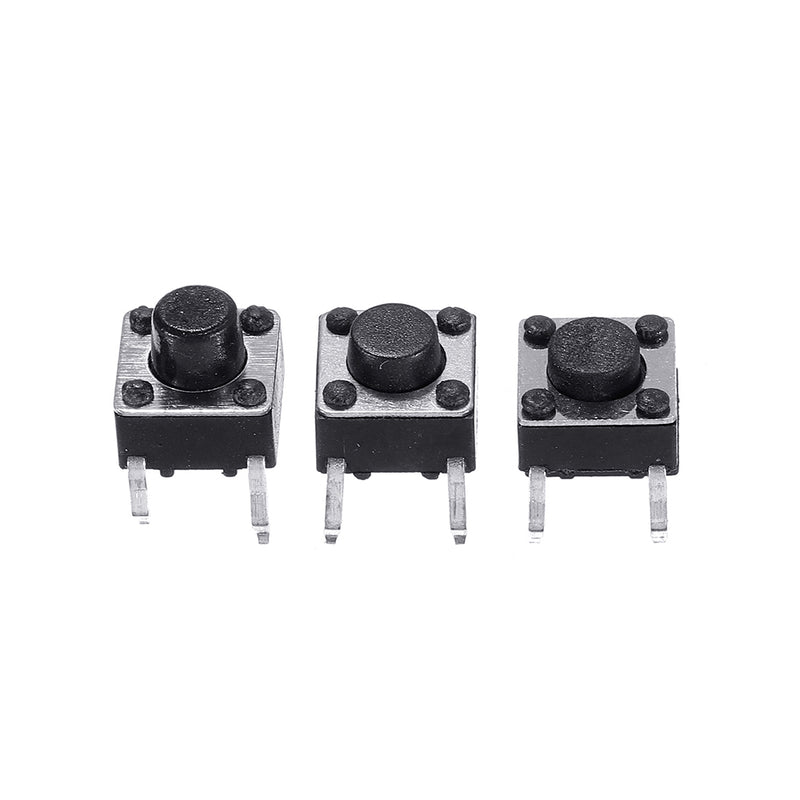 500pcs 10 Models 6x6 Tact Switch Tactile Push Button Switch Kit Height 4.3MM-13MM DIP 4P Micro Switch 6x6 Key Switch