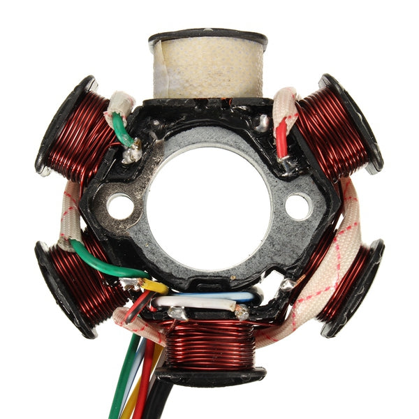 6 Pole Generator Coil Magneto Stator Plate GY6 110 125cc ATV PIT DITR Quad Bike