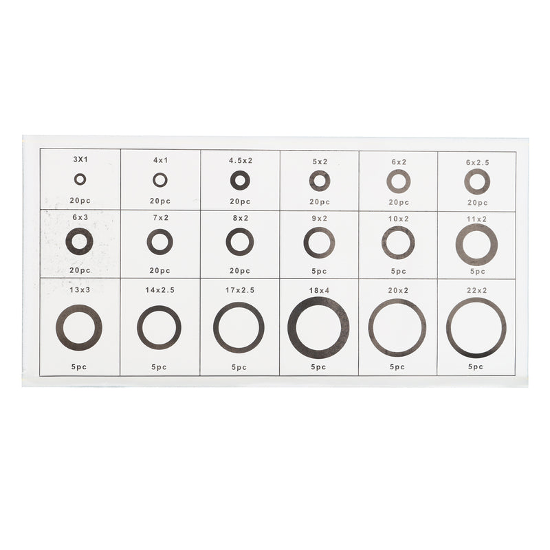 Suleve MXRW3 225Pcs Rubber O Ring Washer Hydraulic Plumbing Gasket Seal Assortment Set