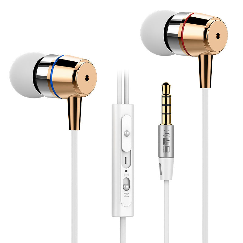 Inpher T50 Professional Wired Earphone Metal Heavy Bass Sound Quality Music 3.5mm In-Ear With Mic