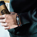 Punk Men's Leather Multi-layer Woven Leather Rope Bracelet