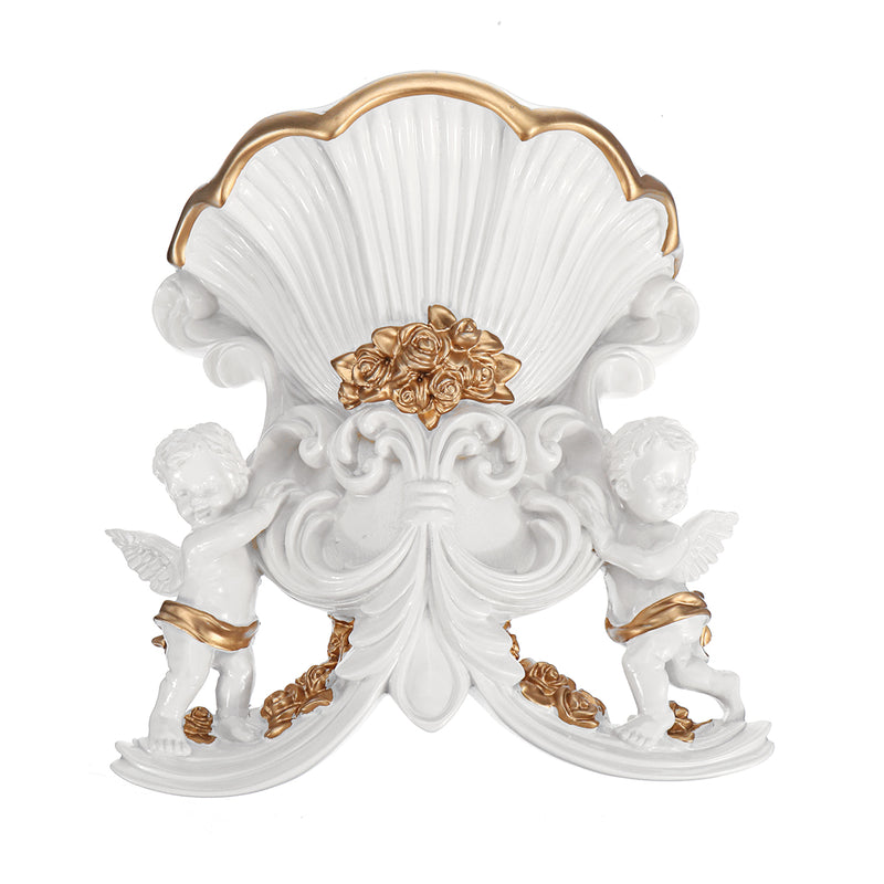 Wall Hanging Flower Pot Cupid Angel Plaster Corbel Shelf Rococo Style Garden DIY