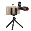 Apexel APL-HS12XDG3 6 in 1 Universal 12X Zoom Telescope Fisheye Wide Angle Macro with Tripod