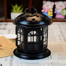 LUSTREON Iron Star House Candlestick European Romantic Wedding Candle Holder Lantern Home Decor