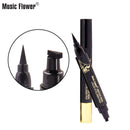 2in1 Music Flower Liquid Eyeliner Stamp Eye Liner Pencil Long Lasting Makeup