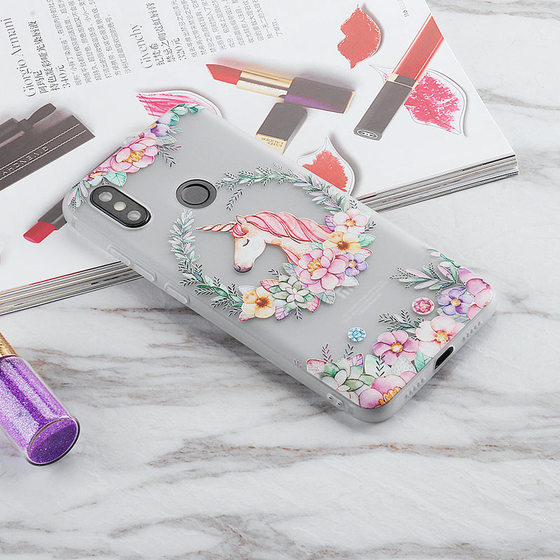 Bakeey Soft TPU Matte Embossed Flower Pattern Protective Case For Xiaomi Mi8 Mi 8