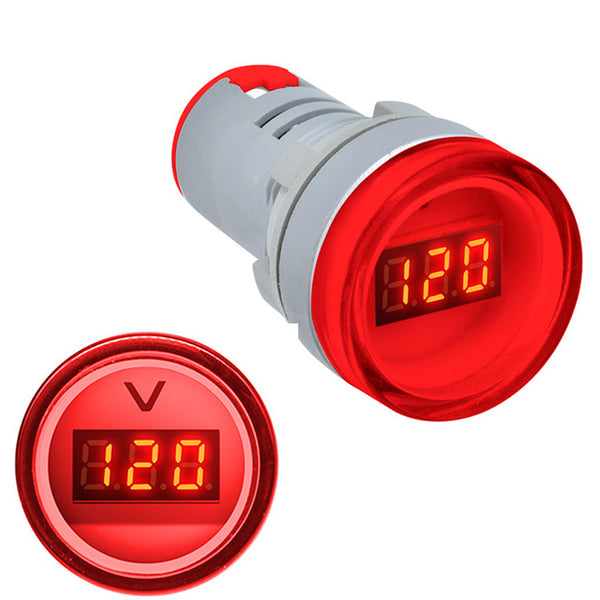 5pcs Red 22MM AD16 AD16-22DSV Type AC 60-500V Mini Voltage Meter LED Digital Display AC Voltmeter Indicator Light/Pilot Lamp 110V 220V