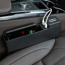 Bakeey 4 in 1 Car Kit Dual USB Wireless Charger Coins Pocket Storge Bag For Mobile Phone Tablet