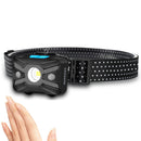 WARSUN 577 XPG 800LM Lightweight Smart Sensor Headlamp 5Modes Rechargeable Waterproof Red Warning Light For Night Safe Riding Cycling Fishing