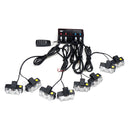 8PCS 16W 12V LED Car Emergency Strobe Warning Light Police Fireman Flashing Grill Fog Lamp Kit Yellow/White