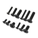 Suleve MXCH7 460Pcs M3 M4 M5 Flat Head Hex Socket Screw Carbon Steel 10.9 Grade Bolt Nut Assortment Kit 8-20mm