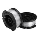 8Pcs Weed Eater String Replacement Spool Line + 2Pcs Trimmer Cap For Black For Decker Lawnmower