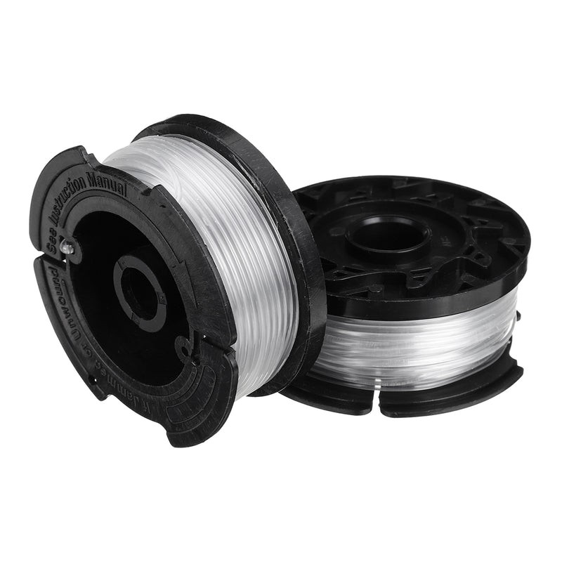 8Pcs Weed Eater String Replacement Spool Line + 2Pcs Trimmer Cap For Black For Decker Lawnmower