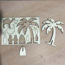 Self-Assembly Puzzle Wooden Model Building Kits Islamic House Stand Rack Ramadan Gifts Decorations