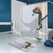 Waterproof Fabric Bathroom Shower Curtain Anti-slip Mat Toilet Cover Set