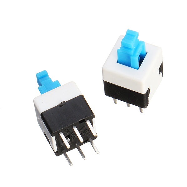 500pcs 8 x 8mm 6 Pin Touch Self-Locking On / Off Switch Push Button Switch Latching Switch