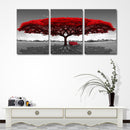 Miico Hand Painted Three Combination Decorative Paintings Redwood tree Wall Art For Home Decoration