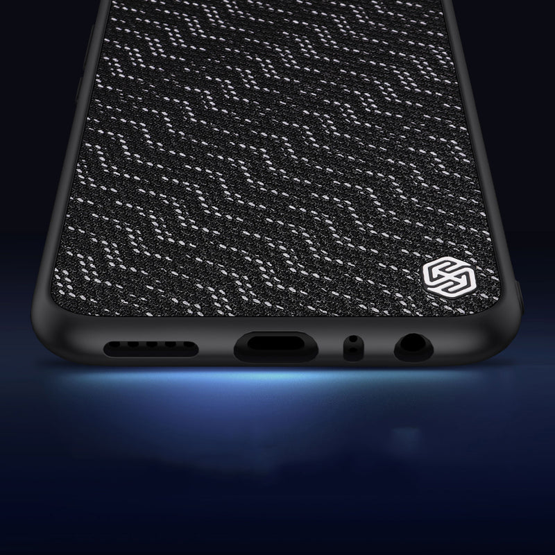 For Xiaomi Redmi Note 8 Case NILLKIN Luxury Luster Twinkle Shield Woven Polyester + PU Leather Hard Back Protective Case
