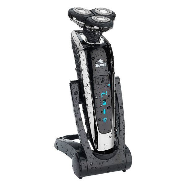 Genpai 8500 IPX7 Waterproof USB Electric Shaver Razor Men Washable Rechargeable 4D Three-Head Foating Electric Shaver