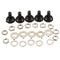 5Pcs 125V 6A ON/ON 3 Pin SPDT Toggle Switch With Waterproof Cover Cap
