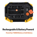 30W COB Rechargeable Portable Flood Work Spot Light w/ Power Bank Camping Work Light