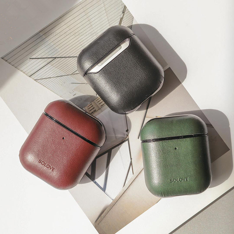 SOLOVE Earphone Bag PU Leather Protective Case bluetooth Earphone Storage Cover for Apple Airpods from Xiaomi Eco-System
