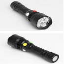 XANES 4Colors Light 9Modes LED Flashlight Railway Signal Lamp Flashlight Outdoor Multifunctional Waterproof 18650/AAA Flashlight with Tail Magnet